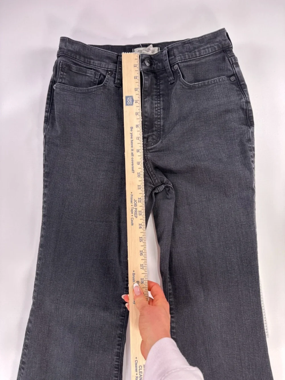 Madewell Women’s High Rise Skinny Flare Jeans Black Size 29 - Picture 14 of 16